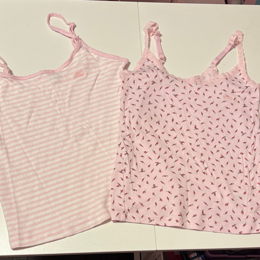 Two Victorias Secret PINK Camisoles